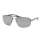 Prada PS52OS Sunglasses 7CQ7W1-6413 - Gunmetal Demi Shiny Frame, Gray Mirror Silver Lenses