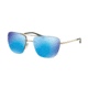 Prada PS52RS Sunglasses ZVN5M2-56 - Pale Gold Frame, Light Green Mirror Blue Lenses