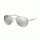 Prada PS52SS Single Vision Prescription Sunglasses PS52SS-TWK2B0-58 - Lens Diameter 58 mm, Frame Color White