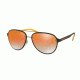 Prada PS52SS Sunglasses VIH6U0-58 - Blue / Yellow Frame, Grey Mirr Rose Gold Grad Oran Lenses