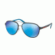 Prada PS52SS Sunglasses VIJ5M2-58 - Grey/blue Frame, Light Green Mirror Blue Lenses