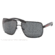 Prada PS53OS Single Vision Prescription Sunglasses PS53OS-1BO1A1-63 - Lens Diameter 63 mm, Frame Color Black Demi Shiny