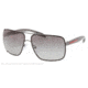 Prada PS53OS Single Vision Prescription Sunglasses PS53OS-7CQ3M1-63 - Lens Diameter 63 mm, Frame Color Gunmetal Demi Shiny