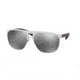 Prada PS53QS Sunglasses TWK7W1-34 - White Rubber Frame, Grey Mirror Silver Lenses