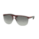 Prada PS53QS Sunglasses TWM3M1-34 - Bordeaux Rubber Frame, Grey Gradient Lenses