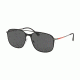 Prada PS53TS Prescription Sunglasses, 56mm, Black Rubber/gunmet Rubber, PS53TS-DG05S0-56-SV