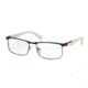 Prada PS54FV Eyeglass Frames DG11O1-53 - Black Rubber/Gunmetal Rubber Frame