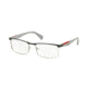 Prada PS54FV Eyeglass Frames TIG1O1-53 - Grey Rubber/Silver Rubber Frame