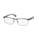 Prada PS54FV Eyeglass Frames TWQ1O1-53 - Blue Rubber/Gunmet Rubber Frame