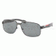 Prada PS54MS Sunglasses 1BO1A1-5913 - Black Demi Shiny Gray