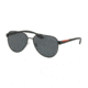Prada PS54TS Sunglasses 1AB5Z1-58 - Black Frame, Polar Grey Lenses