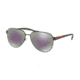 Prada PS54TS Sunglasses 289297-58 - Green Frame, Grey Mirror Milky Blue Lenses