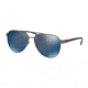 Prada PS54TS Sunglasses DG1387-58 - Gunmetal Rubber Frame, Dark Grey External Ar Lenses