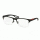 Prada PS55FV Eyeglass Frames DG01O1-54 - Black Rubber Frame