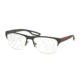 Prada PS55FV Eyeglass Frames TIG1O1-54 - Grey Rubber Frame