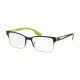 Prada PS55IV Prescription Eyeglasses BEO1O1-53 - Black Rubber/pale Gold Rubber Frame
