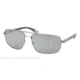 Prada PS55NS Single Vision Prescription Sunglasses PS55NS-7CQ7W1-63 - Lens Diameter 63 mm, Frame Color Gunmetal Demi Shiny