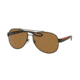Prada PS55QS Bifocal Prescription Sunglasses PS55QS-UEA5Y1-62 - Lens Diameter 62 mm, Frame Color Brown Rubber