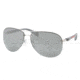 Prada PS56MS Sunglasses 1BC7W1-6214 - Silver Frame, Gray Silver Mirror Lenses