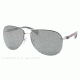 Prada PS 56MS 65 PS56MS Single Vision Prescription Sunglasses PS56MS-1BC7W1-62 - Lens Diameter 62 mm, Frame Color Silver