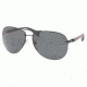 Prada PS56MS Sunglasses 1BO1A1-6214 - Black Demi Shiny Gray
