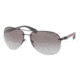 Prada PS56MS Sunglasses 1BO3M1-6214 - Demi Shiny Black Frame, Gray Gradient Lenses