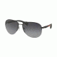 Prada PS 56MS 65 PS56MS Single Vision Prescription Sunglasses PS56MS-DG05W1-62 - Lens Diameter 62 mm, Frame Color Black Rubber