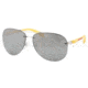 Prada PS56MS Sunglasses GKD7W1-6214 - Yellow Frame, Gray Silver Mirror Lenses