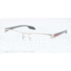 Prada PS57EV Eyeglass Frames 1AP1O1-51 - Silver Demi Shiny Frame