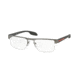 Prada PS57EV Eyeglass Frames DG11O1-53 - Gunmetal Rubber Frame