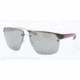 Prada PS57OS Single Vision Prescription Sunglasses PS57OS-1AP7W1-64 - Lens Diameter 64 mm, Frame Color Steel