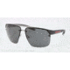 Prada PS57OS Single Vision Prescription Sunglasses PS57OS-7CQ1V1-64 - Lens Diameter 64 mm, Frame Color Gunmetal Demi Shny