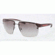 Prada PS57OS Single Vision Prescription Sunglasses PS57OS-7CQ3M1-64 - Lens Diameter 64 mm, Frame Color Gunmetal Demi Shiny