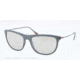 Prada RED FEATHER PS01PS Single Vision Prescription Sunglasses PS01PS-ROR2B0-56 - Lens Diameter 56 mm, Frame Color Dark Grey Rubber