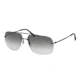 Prada RED FEATHER PS55PS Single Vision Prescription Sunglasses PS55PS-1BO0A7-63 - Lens Diameter 63 mm, Frame Color Matte Black