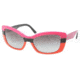 Prada Bifocal Sunglasses PR03NS with Lined Bi-Focal Rx Prescription Lenses PR03NS-DAO3M1-5718 - Lens Diameter: 57 mm, Frame Color: Fuxia / Black / Orange