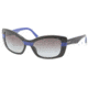 Prada Bifocal Sunglasses PR03NS with Lined Bi-Focal Rx Prescription Lenses PR03NS-DAP3M1-5718 - Lens Diameter: 57 mm, Frame Color: Black / Blue / Black