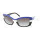 Prada Bifocal Sunglasses PR03NS with Lined Bi-Focal Rx Prescription Lenses PR03NS-DAQ3M1-5718 - Lens Diameter: 57 mm, Frame Color: Blue / Ivory / Black