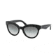 Prada TRIANGLE PR23QS Progressive Prescription Sunglasses PR23QS-1AB0A7-53 - Lens Diameter 53 mm, Frame Color Black