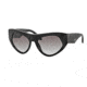 Prada VOICE PR27QS Single Vision Prescription Sunglasses PR27QS-1AB0A7-56 - Lens Diameter 56 mm, Frame Color Black