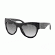 Prada VOICE PR28QS Single Vision Prescription Sunglasses PR28QS-1AB0A7-56 - Lens Diameter 56 mm, Frame Color Black