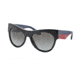 Prada VOICE PR28QS Single Vision Prescription Sunglasses PR28QS-TKE0A7-56 - Lens Diameter 56 mm, Frame Color Black
