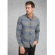 prAna Broderick Long Sleeve - Slim - Mens, Grey Blue, Large, M23190635-GYBL-L