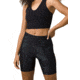 prAna Electa Short II - Women's, Large, Black Camo, 1971401-002-L