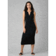 prAna Foundation Midi Dress - Womens, Black, Large, W31202056-BLK-L