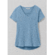 prAna Foundation Short Sleeve V-neck - Womens, Sea Mist Heather, S, W11170142-402-S