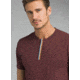 prAna Garrity Short Sleeve Henley T-Shirt - Men's, Black Cherry, Large, M11181406-BKCY-L