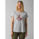 prAna Journeyman 2.0 Tee - Womens, Extra Small, Heather Grey World Peace, 1969281-020-XS