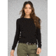 prAna Milani Crew - Womens, Black Heather, Large, W23190868-BKHT-L