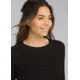 prAna Milani Crew - Womens, Black Heather, Large, W23190868-BKHT-L